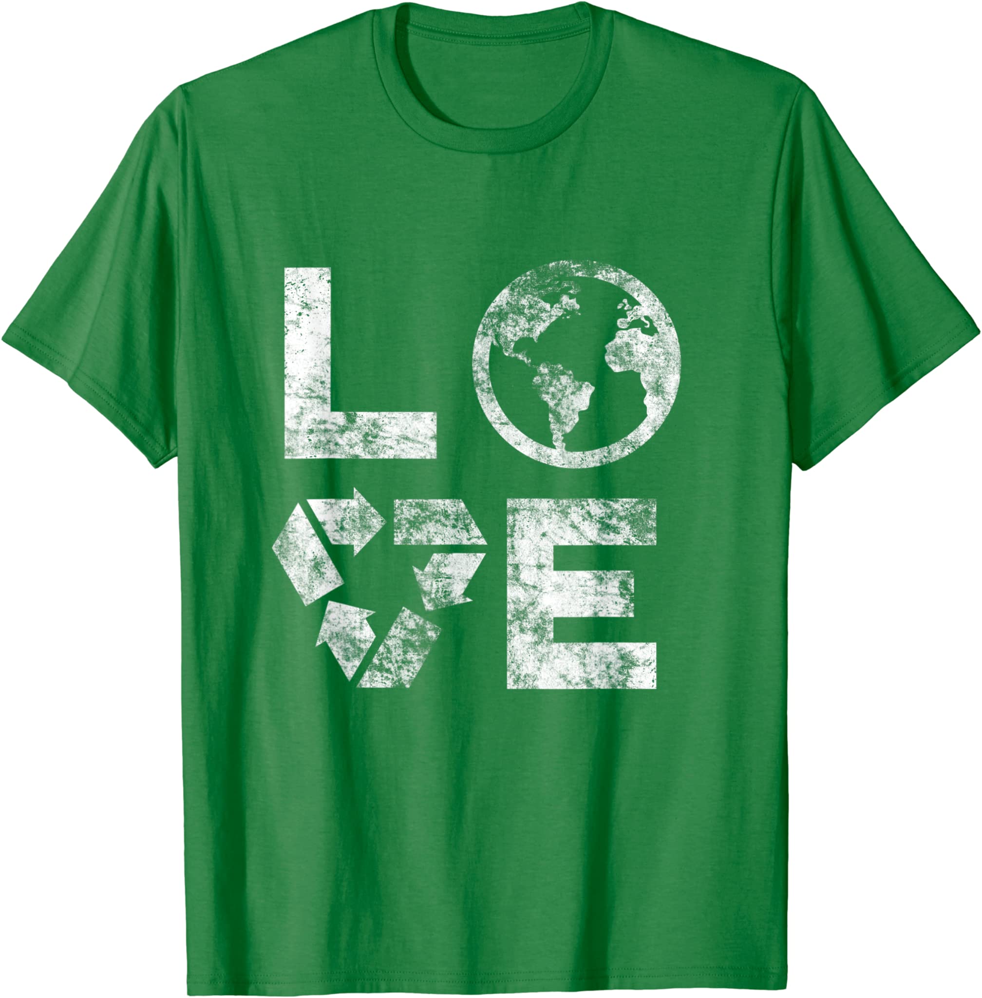 Love Earth Day 90s Vintage Recycling Kids or Teacher T-Shirt