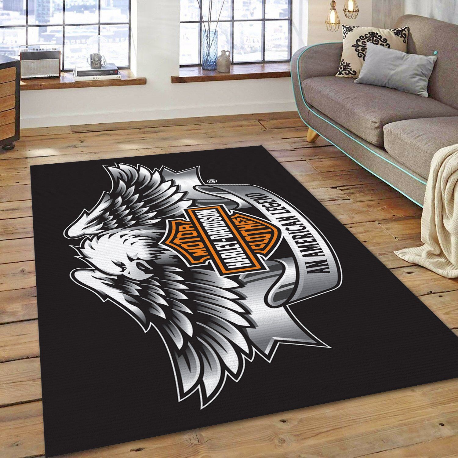 Harley Davidson Ver14 Fashion Brand Rug Living Room And Bed Room Rug  Floor Home Decor