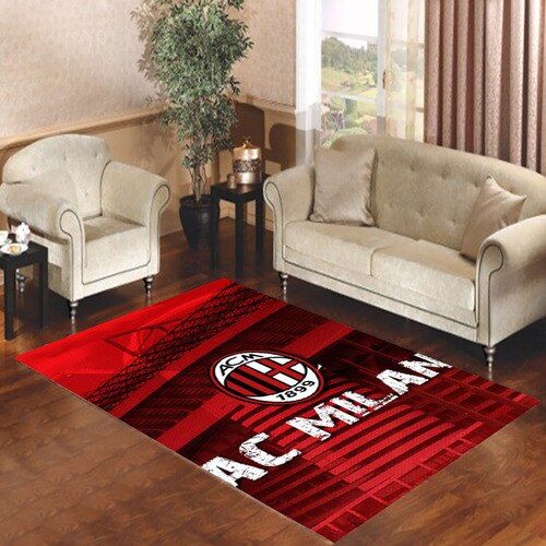 Ac Milan Soccer Logo Stadium Living Room Carpet Rugs Area Rug For Living Room Bedroom Rug Home Decor