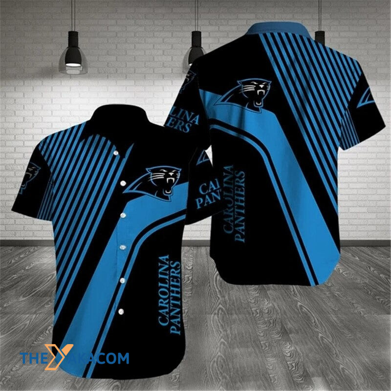 Carolina Panthers Nfl Team Gift For Fan Pattern Stripe Short Sleeve Hawaii Shirt Ha56959