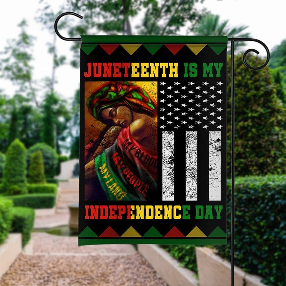 Juneteenth Is My Independence Day Flag, Black Lives Matter Flag, Black Freedom Flag, Juneteenth Flag Pg029