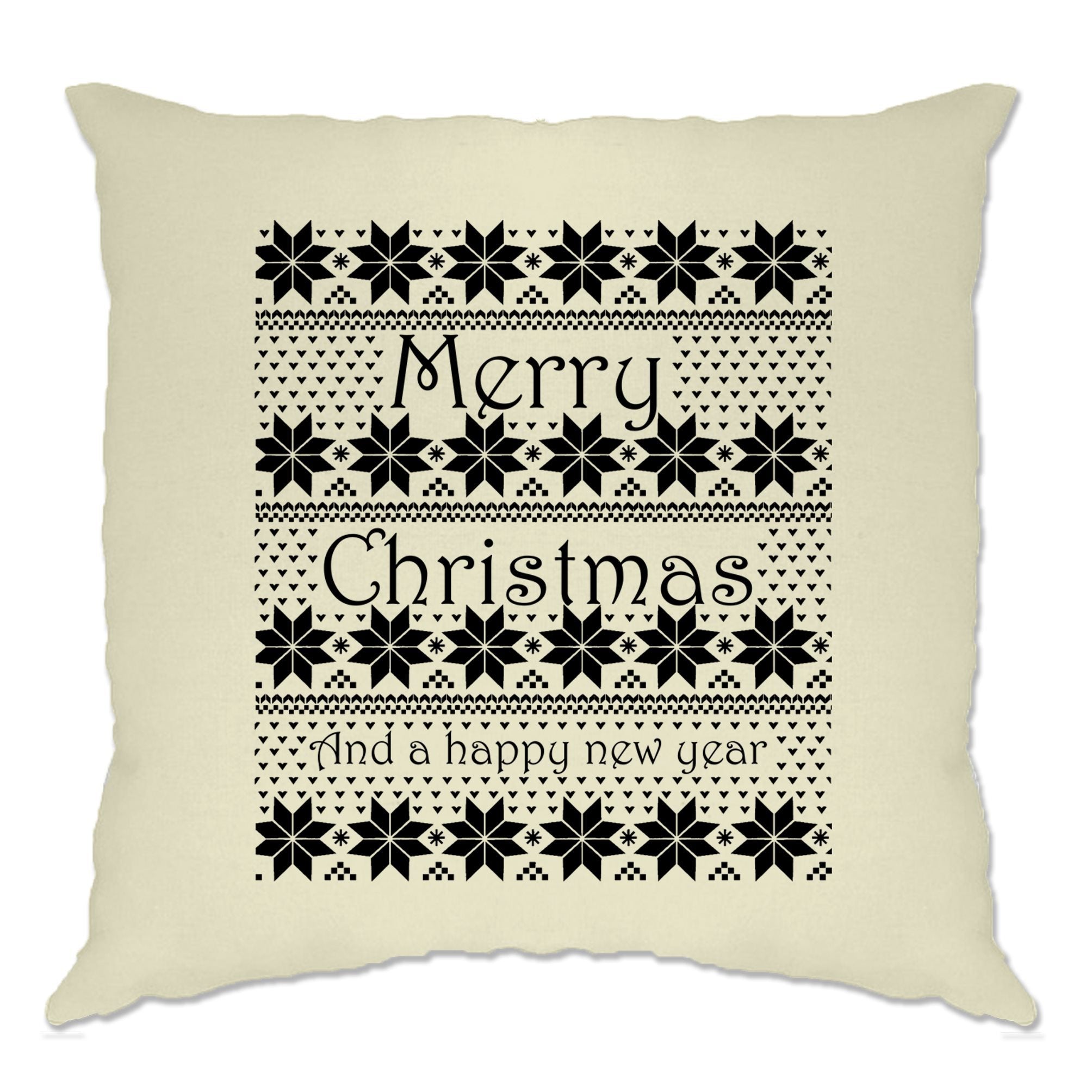 Merry Christmas Cushion Cover Xmas Ugly Sweater Pattern