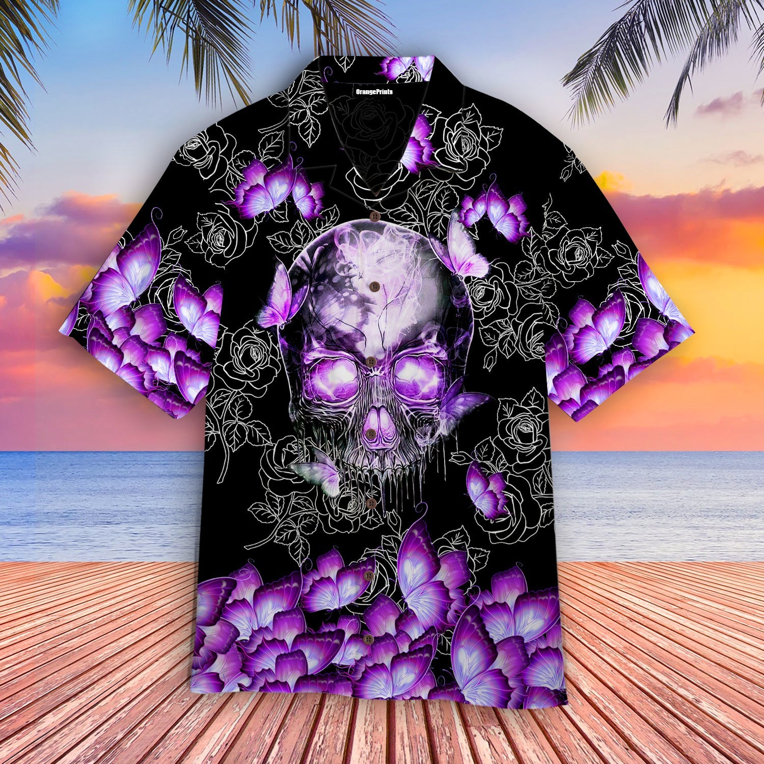 Butterfly Skull Hawaii Shirt For Men Women Adult Ha44134