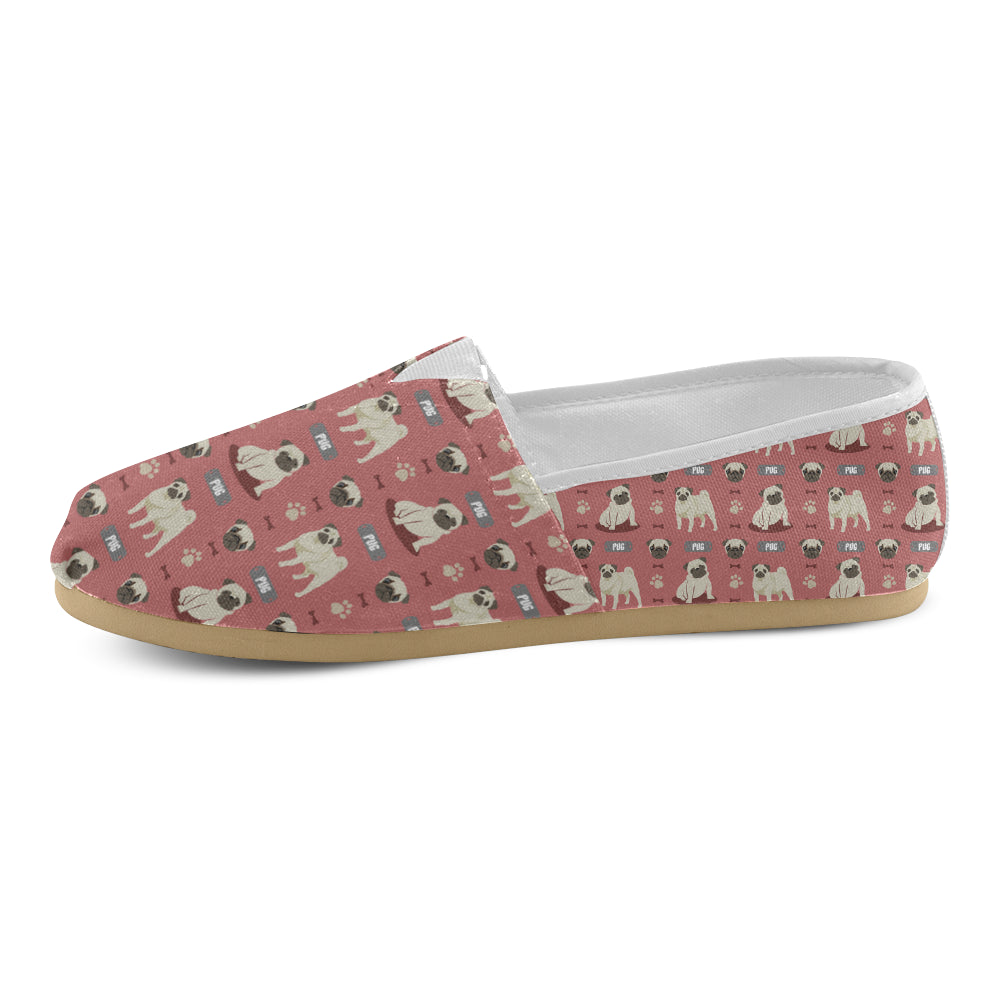 Pug Pattern Women’s Casual Shoes