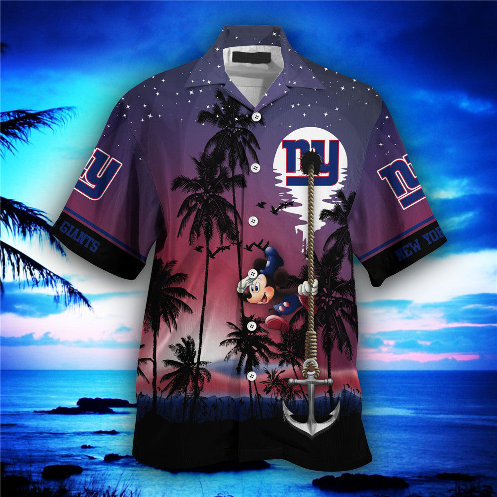 New York Giants Hawaiian Shirt Hawaii Night Sky