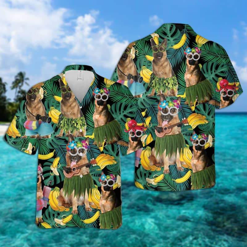 German Shepherd Summer Hawaii Hawaii Aloha Shirt For Dog Lover Ha12896