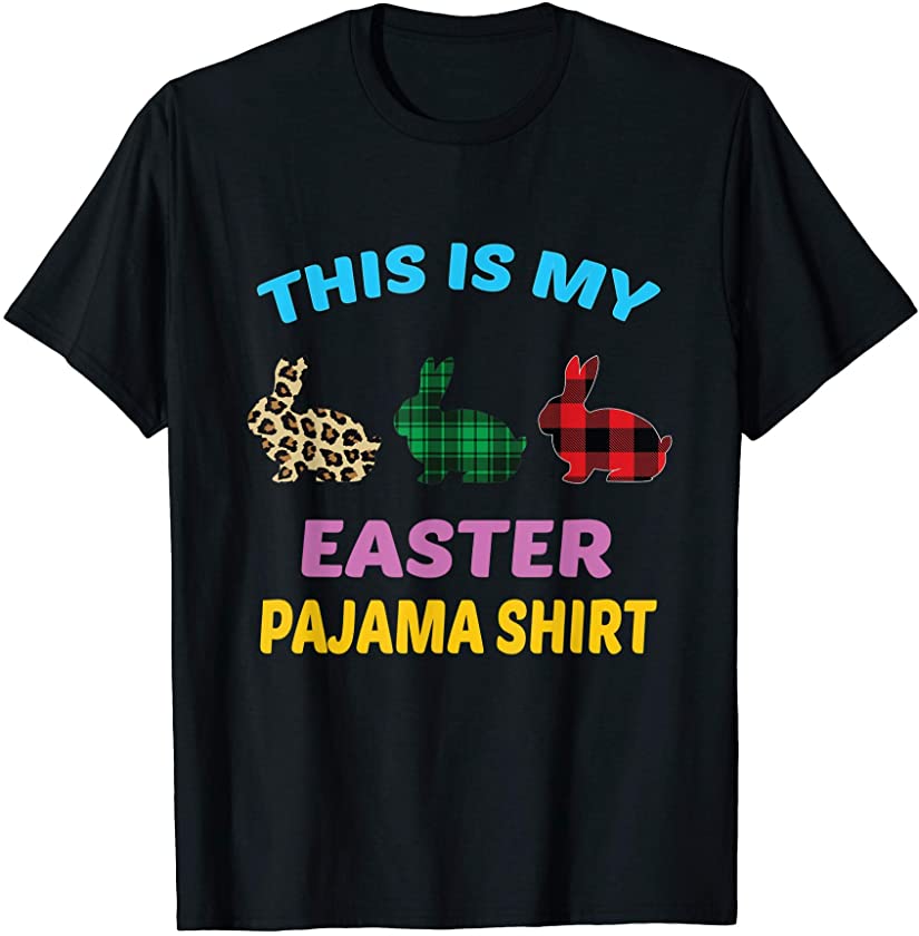 This is My Easter Pajama Easter Day Plaid Leopard T-Shirt