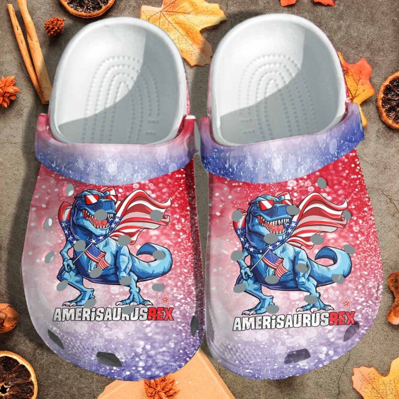 Dinosaur 4Th July Custom Shoes – Amerisaurus Rex Outdoor Shoes Birthday Gift For Men Women Boy Girl