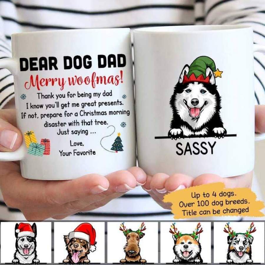 Get Me Great Presents Dog Christmas Personalized Coffee Mug