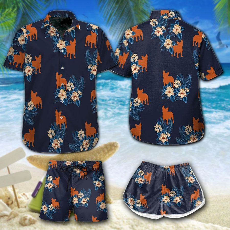 Floral Pet Bulldog Hawaii Shirt Summer Time Ha70537