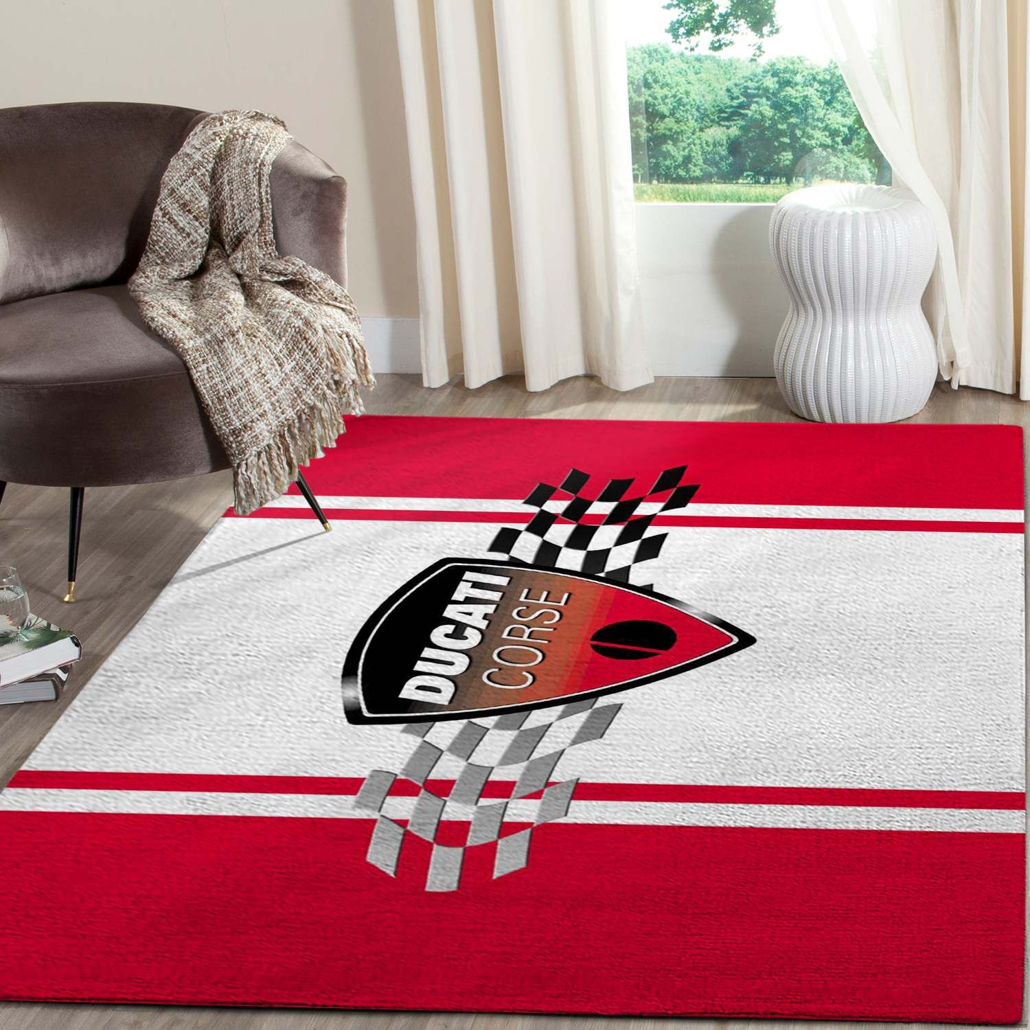 Ducati Logo SuperMotor Area Rugs Living Room Carpet FN161225 Local Brands Floor Decor