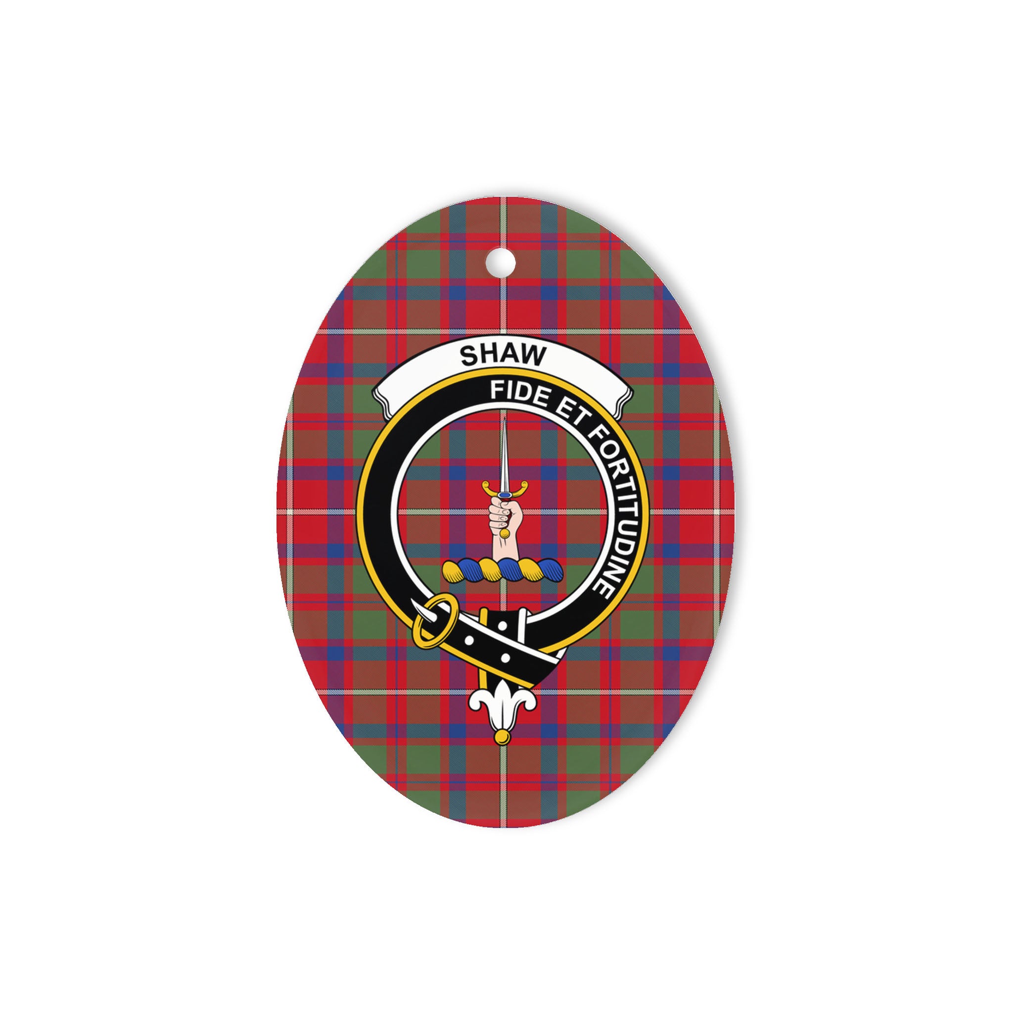 Shaw Of Tordarroch Scottish Clan Plaid Ornament Gift. Christmas Tree Ornament Shaw Of Tordarroch Clan Tartan Ornament Great Christmas Ornaments Gift Oval Ornament