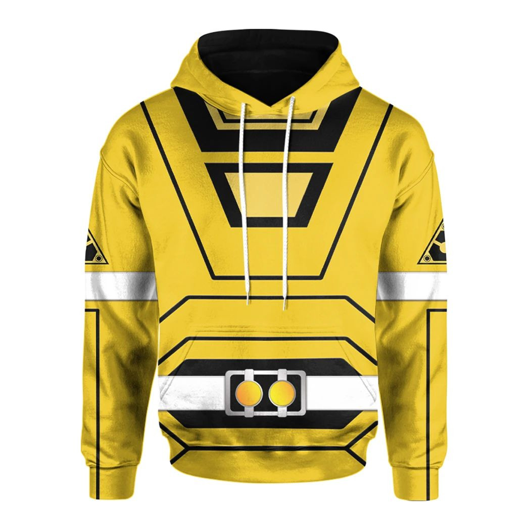 3D Power Rangers Turzk Yellow Ranger Custom Hoodie