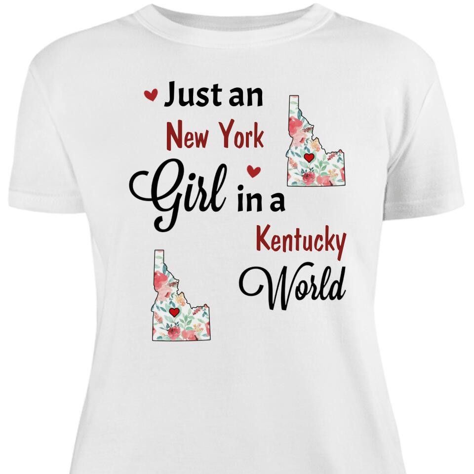 Personalized Just A Girl Born And Live Custom Women Shirt, Best Gift For Bestie – Trending Personalized