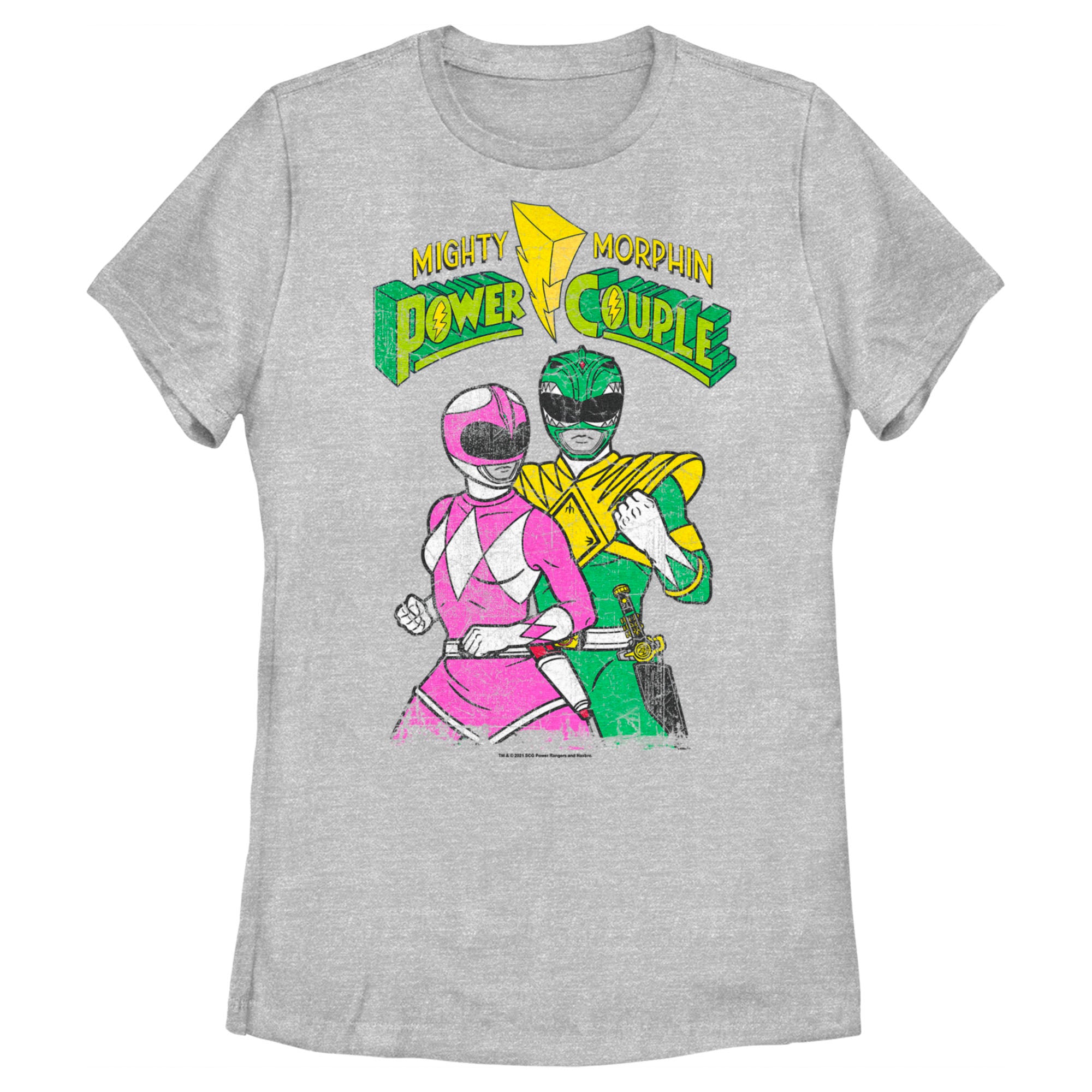 Women’S Power Rangers Mighty Morphin Power Couple T-Shirt