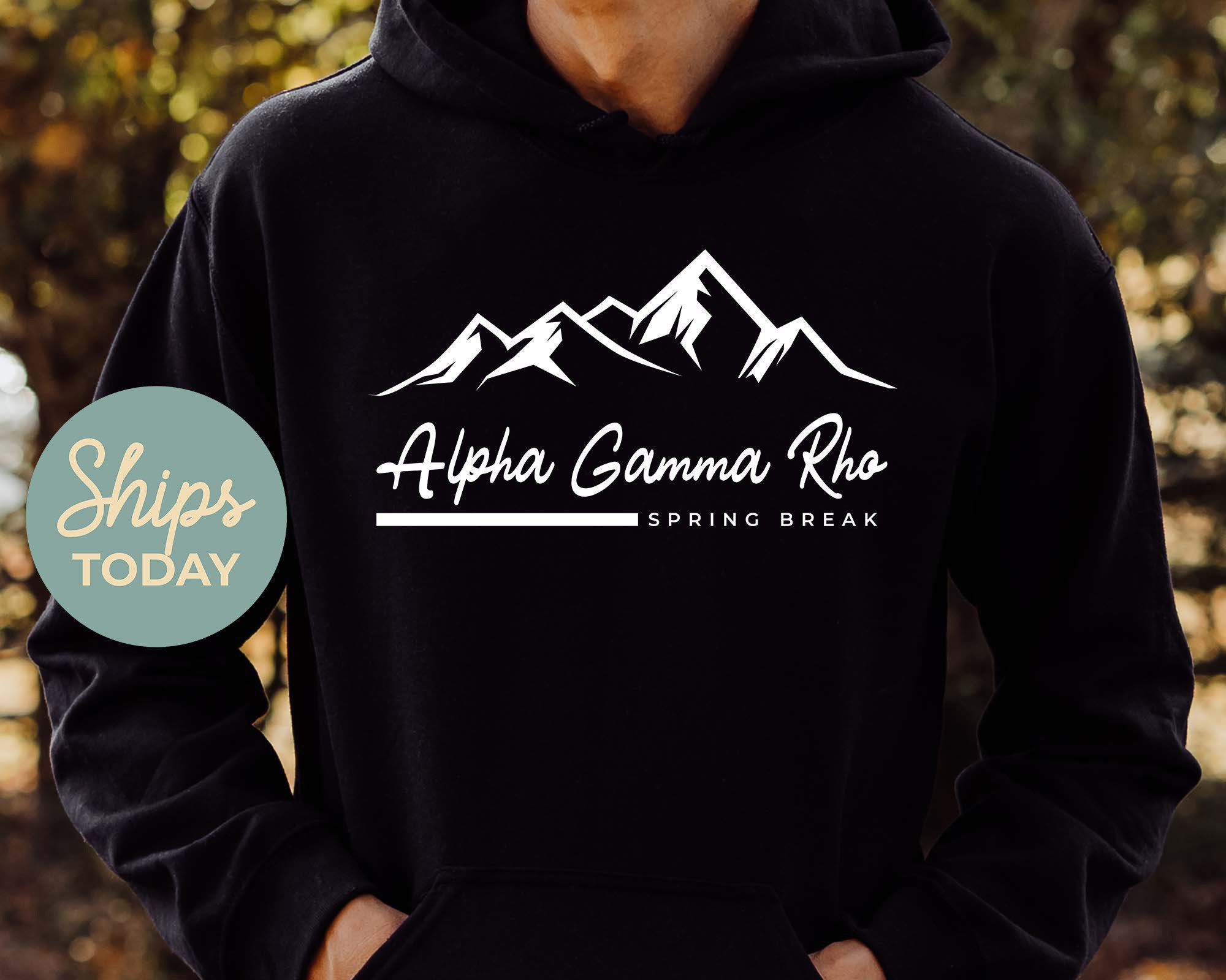 Alpha Gamma Rho Mountain Spring Break Fraternity Hoodie | AGR Hoodie | Fraternity Letters | Fraternity Apparel | College Apparel _ 1835g