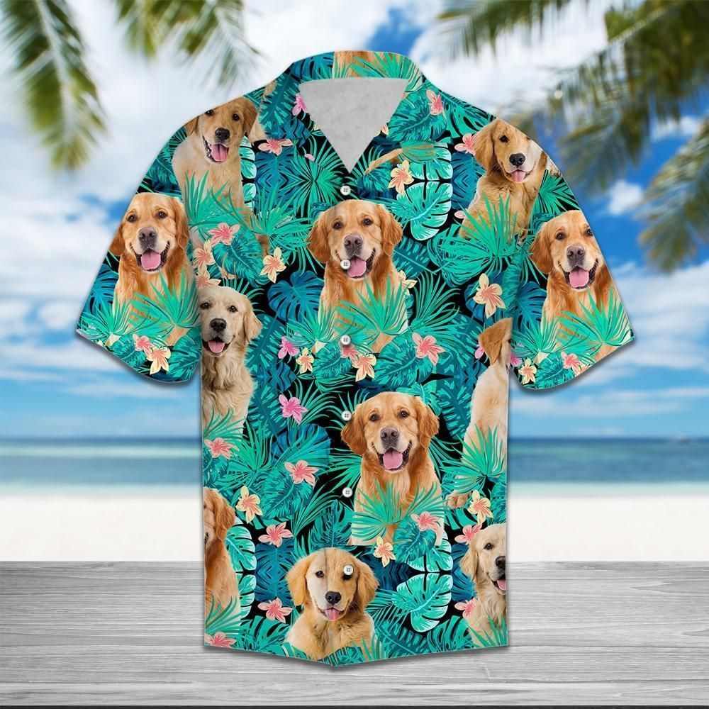 Discover Cool Golden Retriever Tropical Hawaii Shirt Ha94447