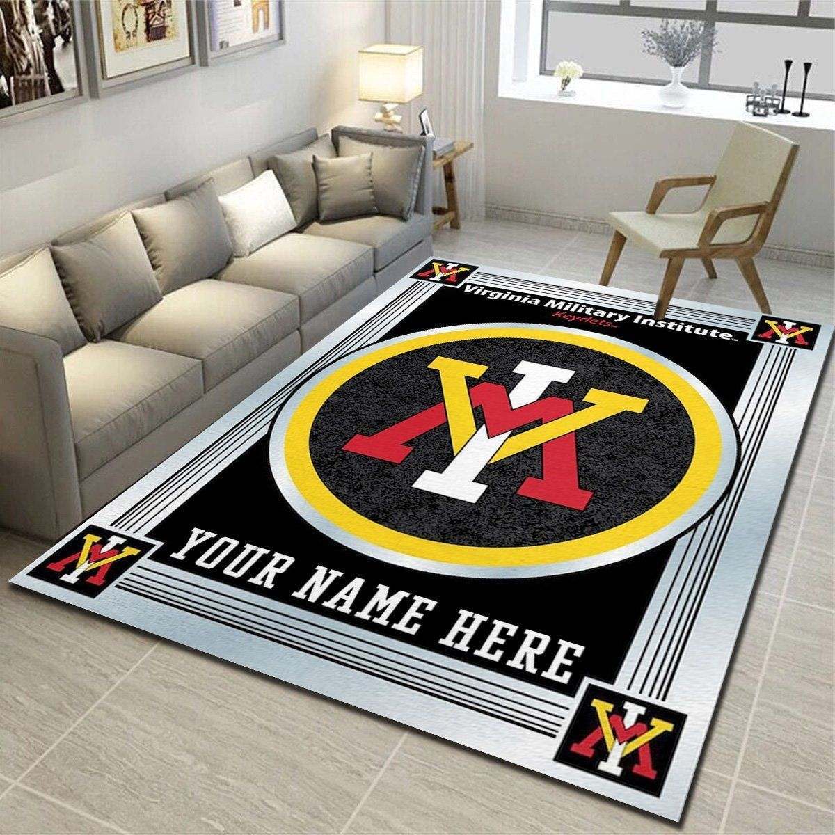 Virginia Military Institute Keydets Personalized Area Rug, Living Room Carpet, Customized Floor Mat