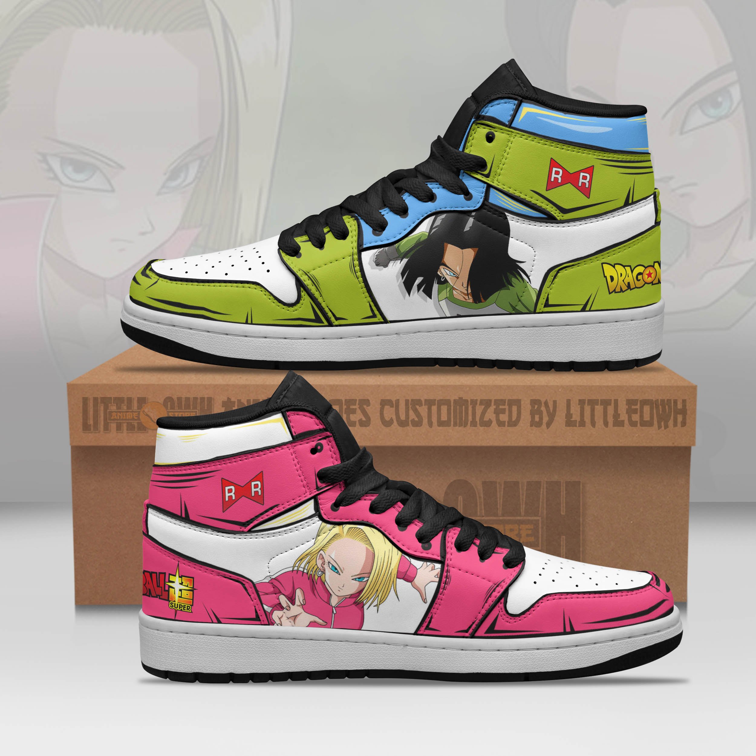 Android 17 X Android 18 Jd Sneakers Custom Dragon Ball Super Anime Shoes