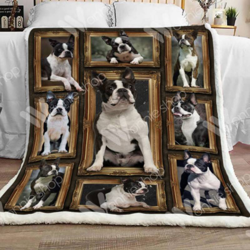 Boston Terrier Dog Sherpa Blanket DCB1601 81O60