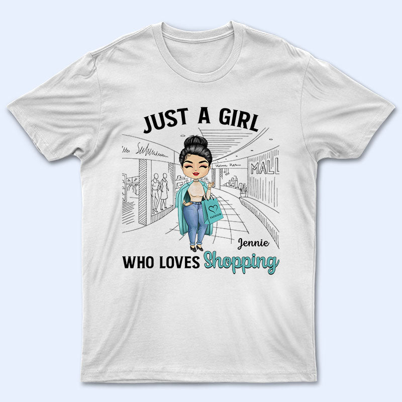 Just A Girl Who Loves Shopping – Personalized Custom Hoodie