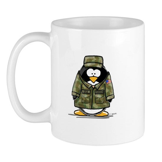 Us Military Penguin Mug