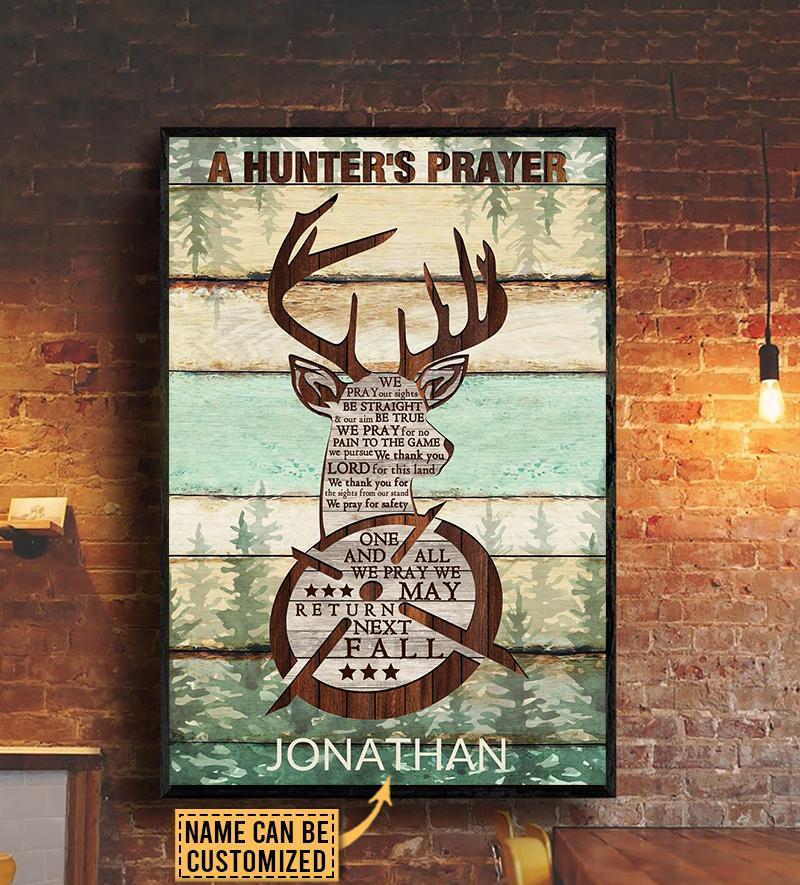 Aeticon Gifts Personalized Hunting A Hunters Prayer Canvas Mom Dad Gift Home Decor