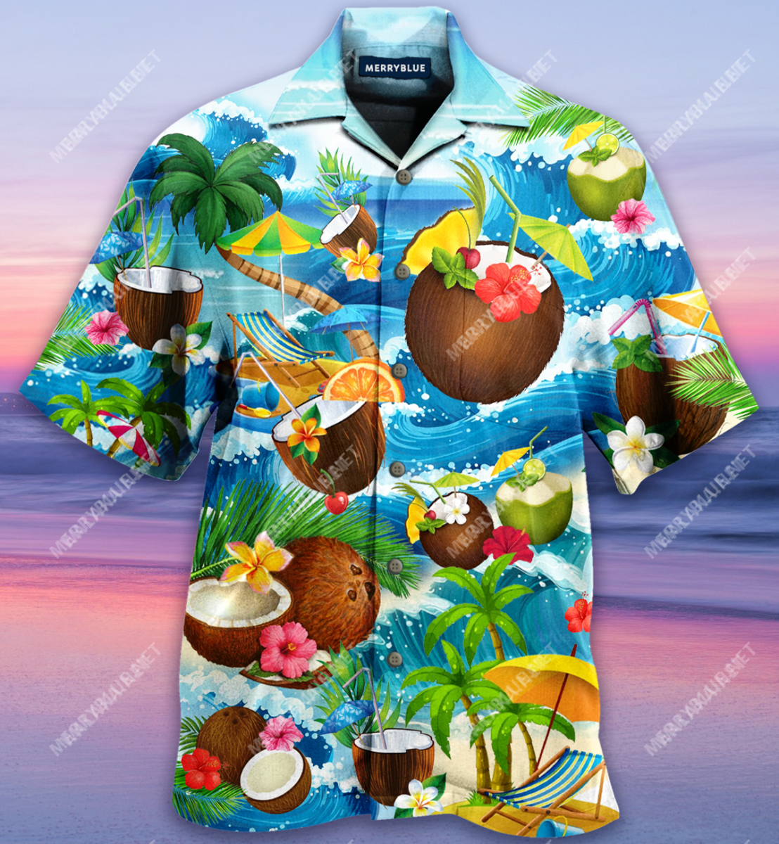 Coconut Summer Time Beaches Unisex Hawaii Shirt Ha24948