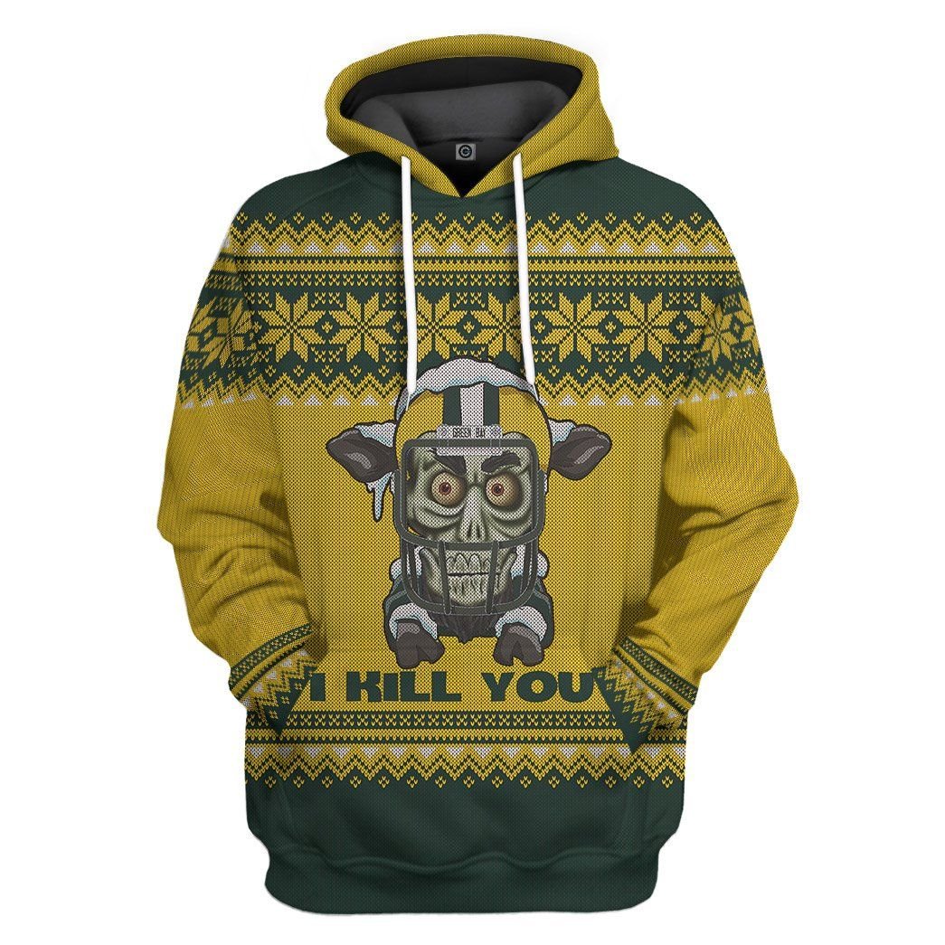 Casespring 3D Green Bay Packers Christmas Ugly Sweater Custom Tshirt Fleece Hoodie Apparel