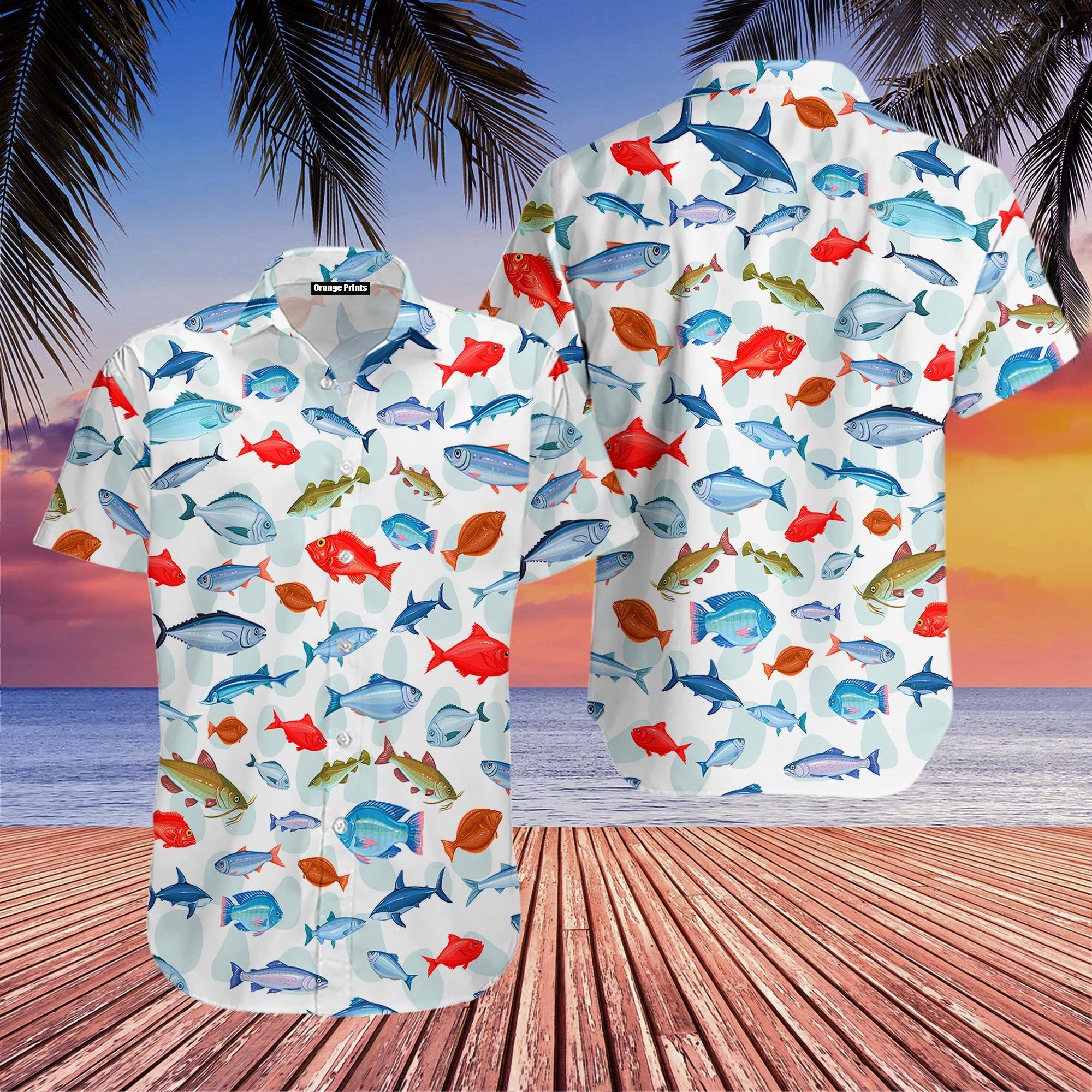 Fish Pattern Hawaii Shirt For Men Women Ha4693