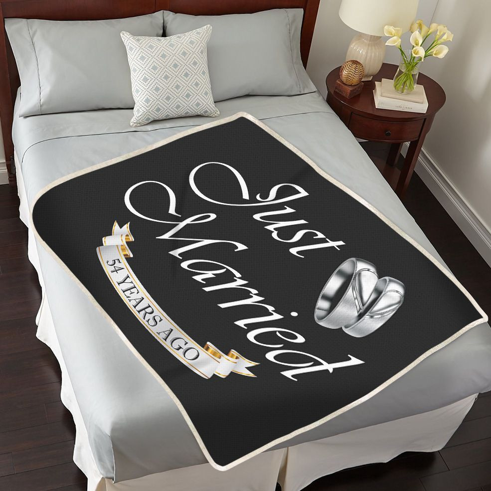 54Th Anniversary Blanket For Couple, Parents, Wife & Husband, Him & Her