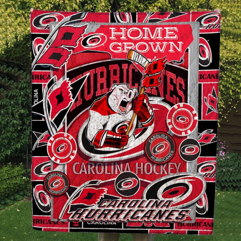 Carolina Hurricanes Quilt Blanket – Gift For Christmas