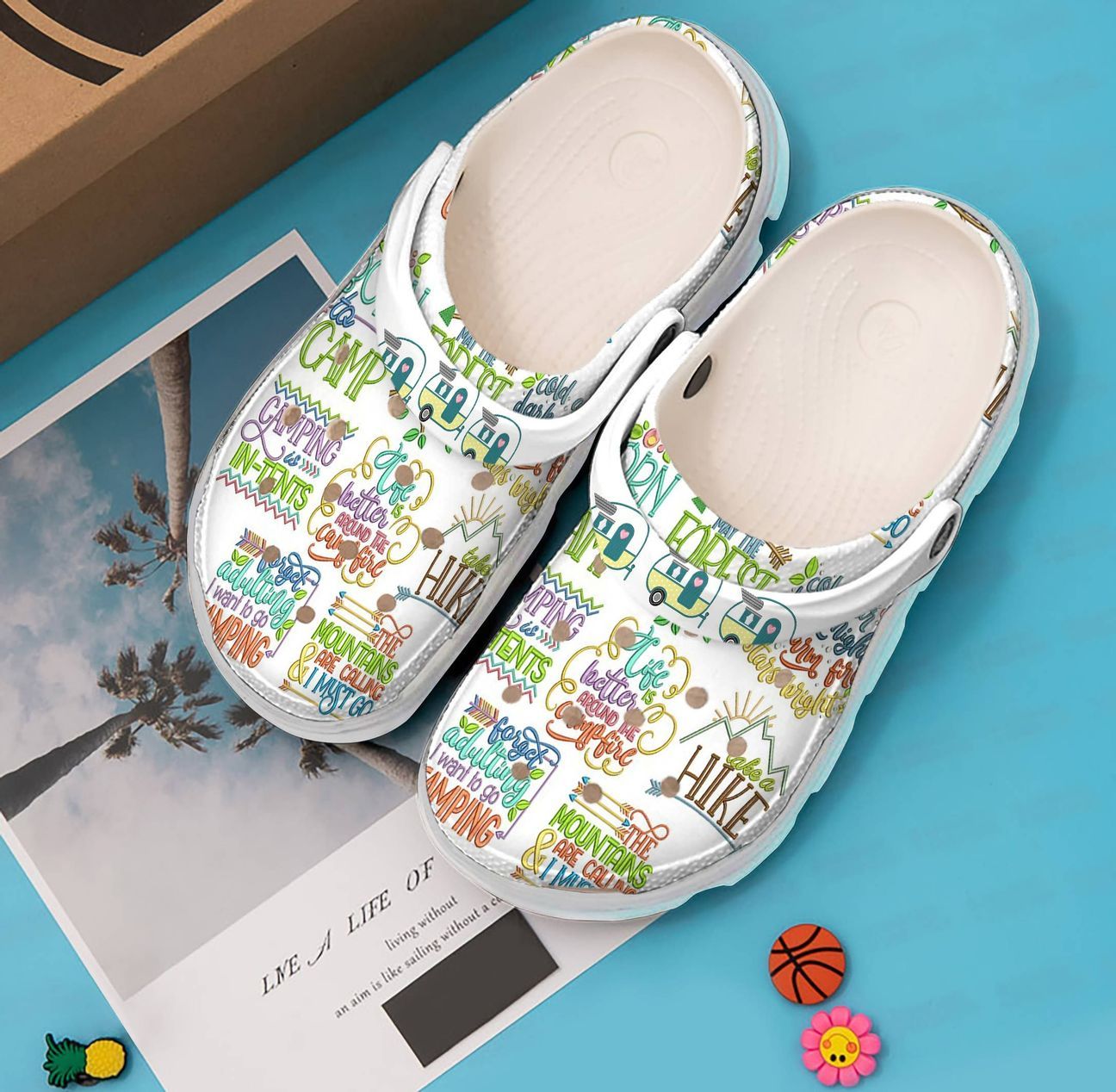 Camping Personalized Clog, Custom Name, Text, Color, Number Fashion Style For Women, Men, Kid, Print 3D Better Life Around The Campfire