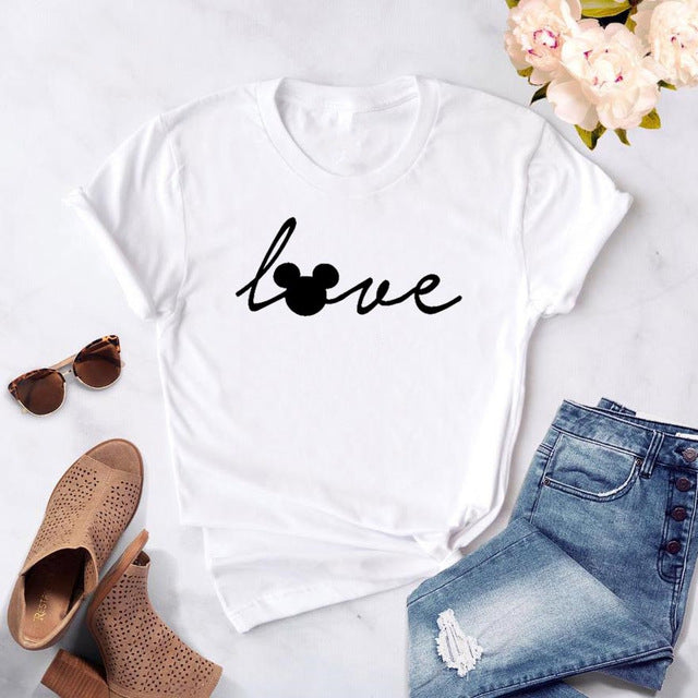 Love mouse Cartoon Cute T-shirts