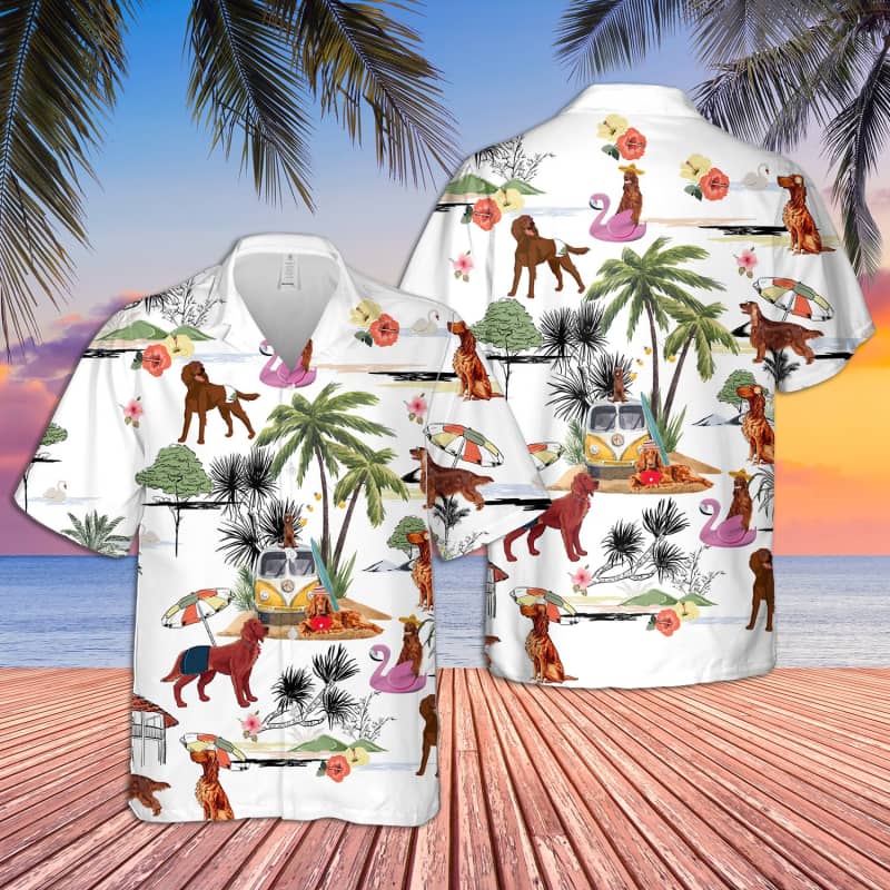 Unisex Irish Setter Beach Hawaiian Shirt