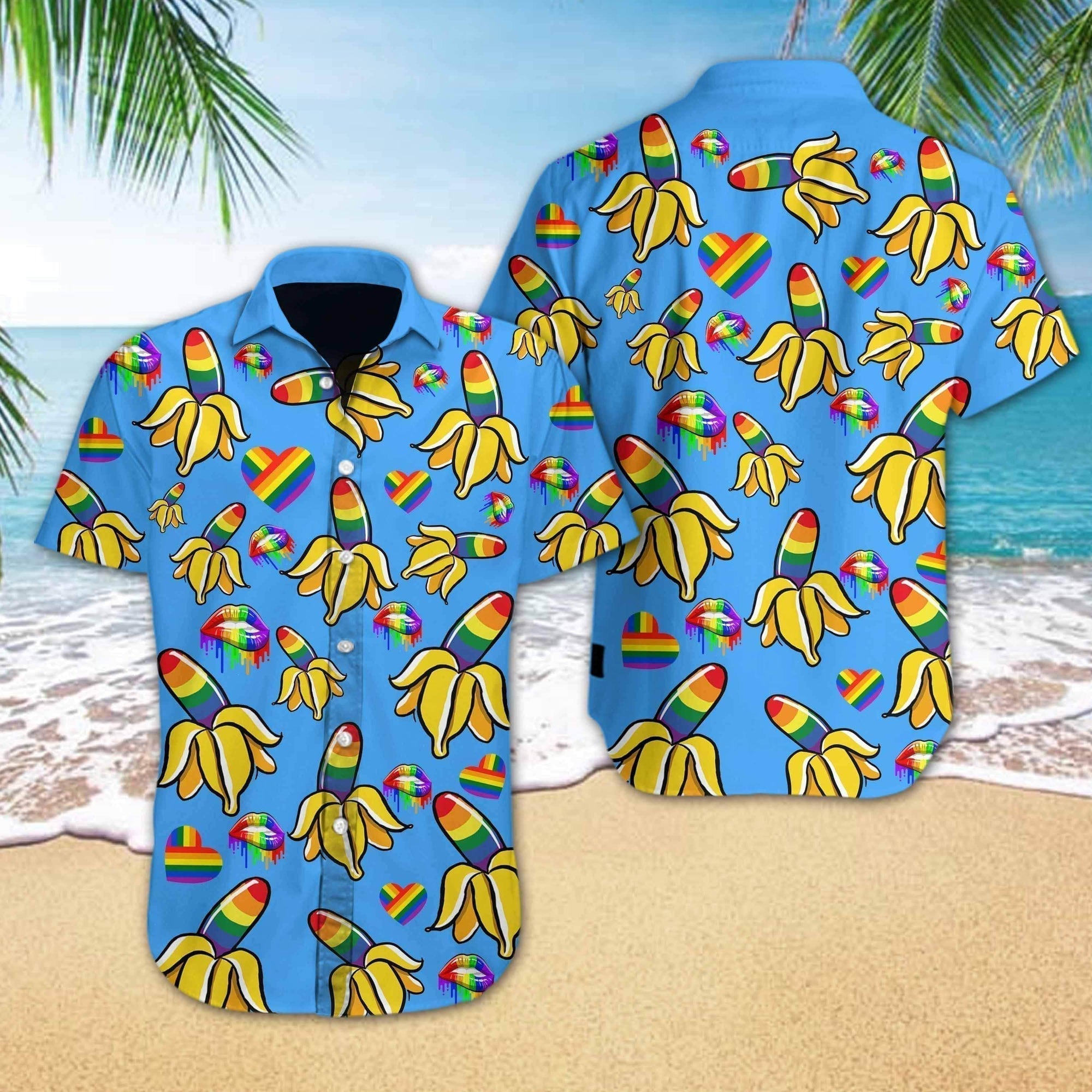 Lgbt Banana Hawaii Shirt For Men Women Ha23403