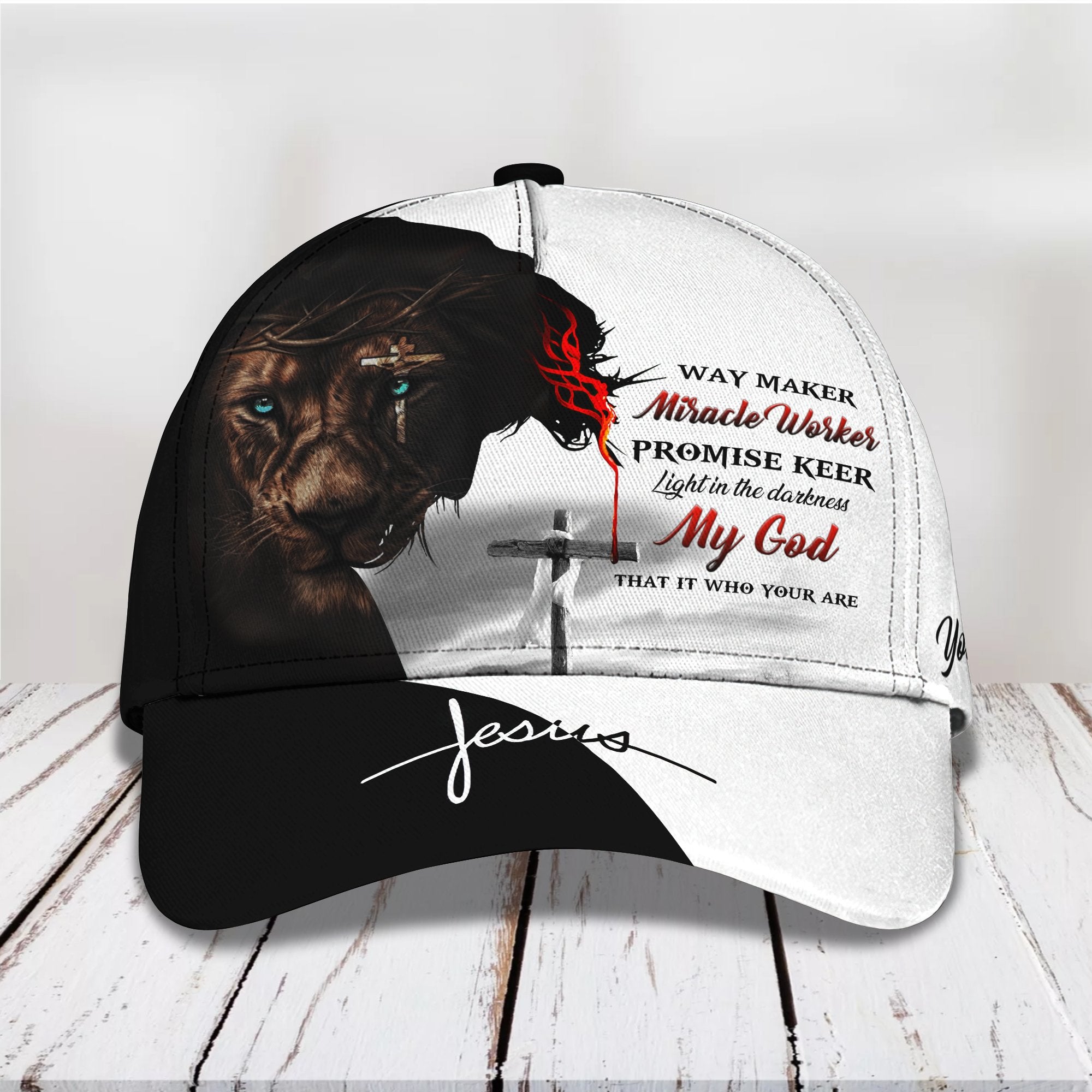 Tmarc Tee Custom Name Jesus Lion Classic Cap