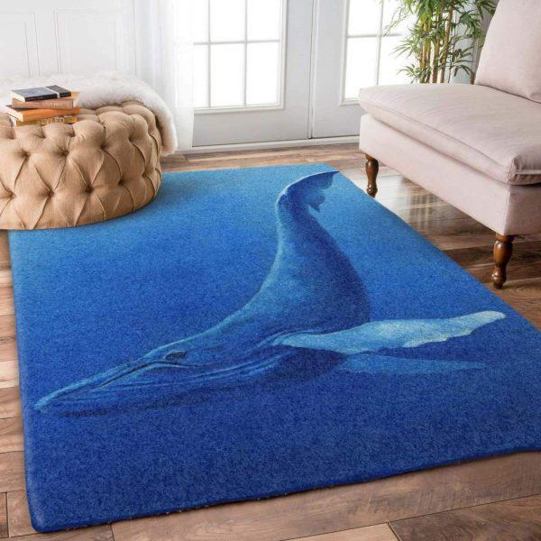 Whale Art Home Decor Rectangle Area Rug 18