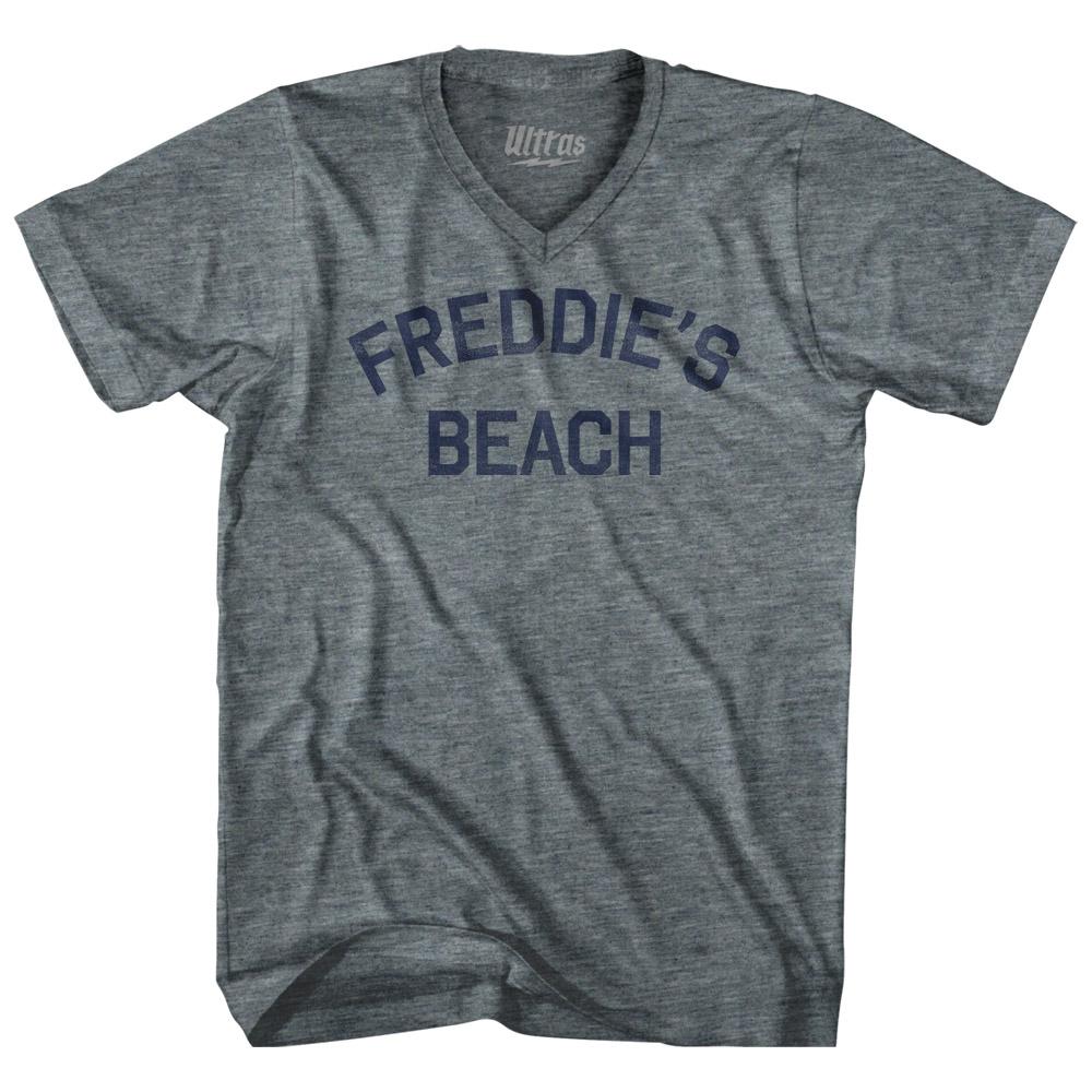 American Samoa Freddie’s Beach Adult Tri-Blend V-neck Vintage T-shirt