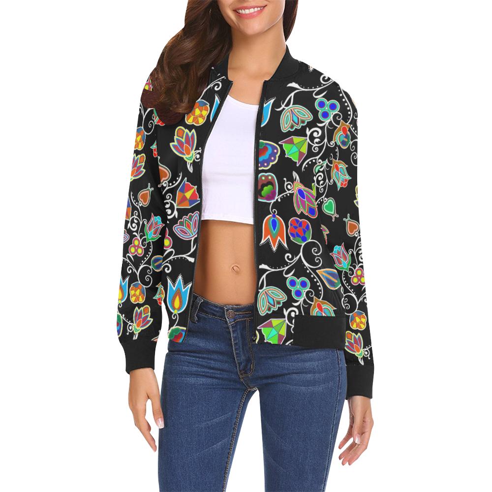 Indigenous Paisley With Sdp Logo All Over Print Bombor Jacket For Women ...