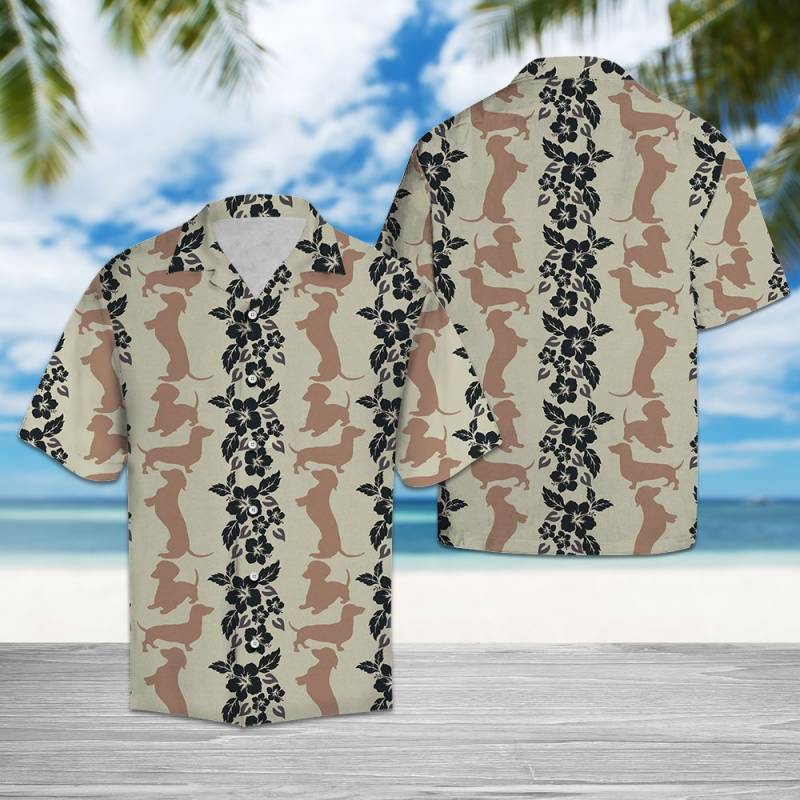 Dachshund Pattern Hawaiian Shirt Ha42910