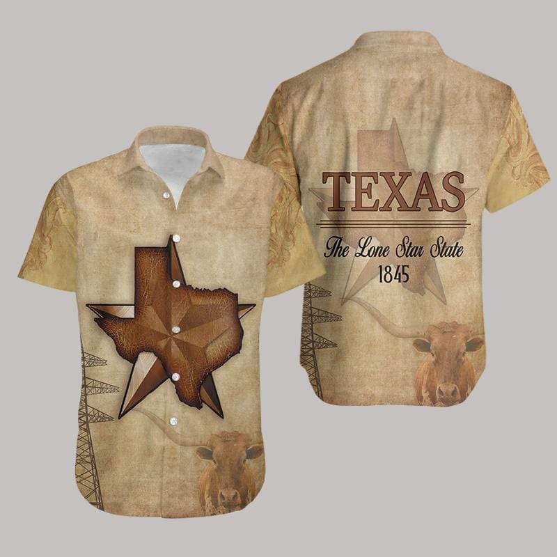 Order Texas The Lone Star State 1845 Hawaii Shirts Ha2457