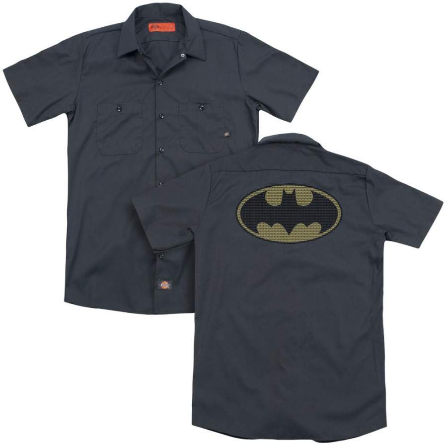 Batman – Little Logos(Back Print) Adult Work Shirt