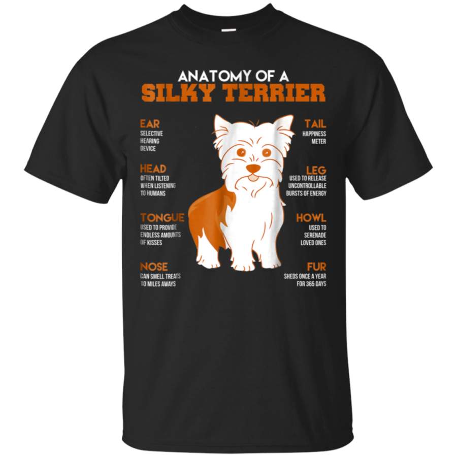 AGR Anatomy Of A Silky Terrier Dogs T Shirt Funny Gift