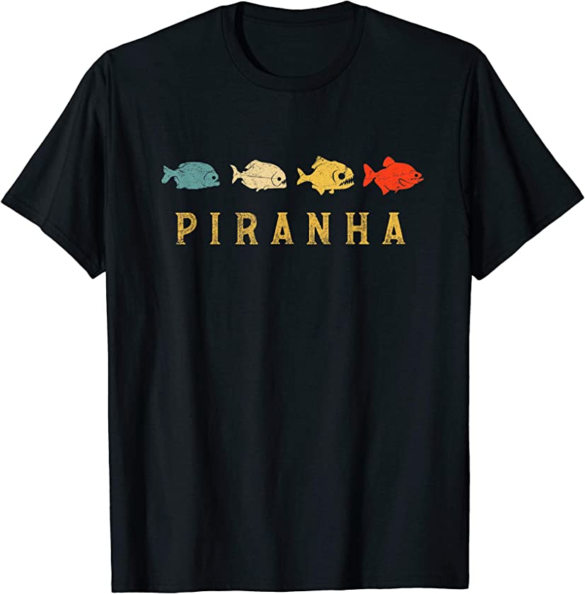 Vintage Piranha Sunset T-Shirt