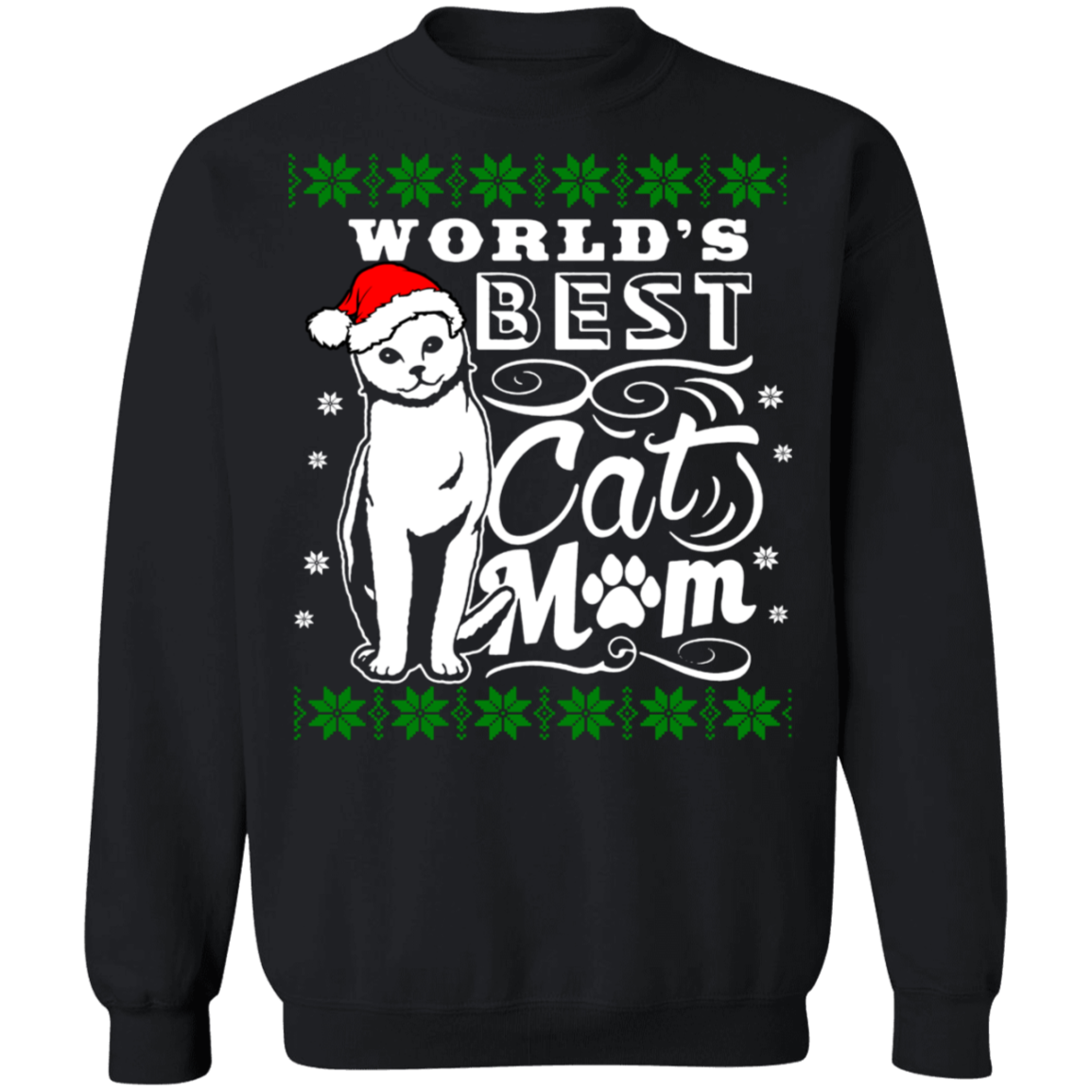 World’S  Best Cat Mom Ugly Christmas Sweater