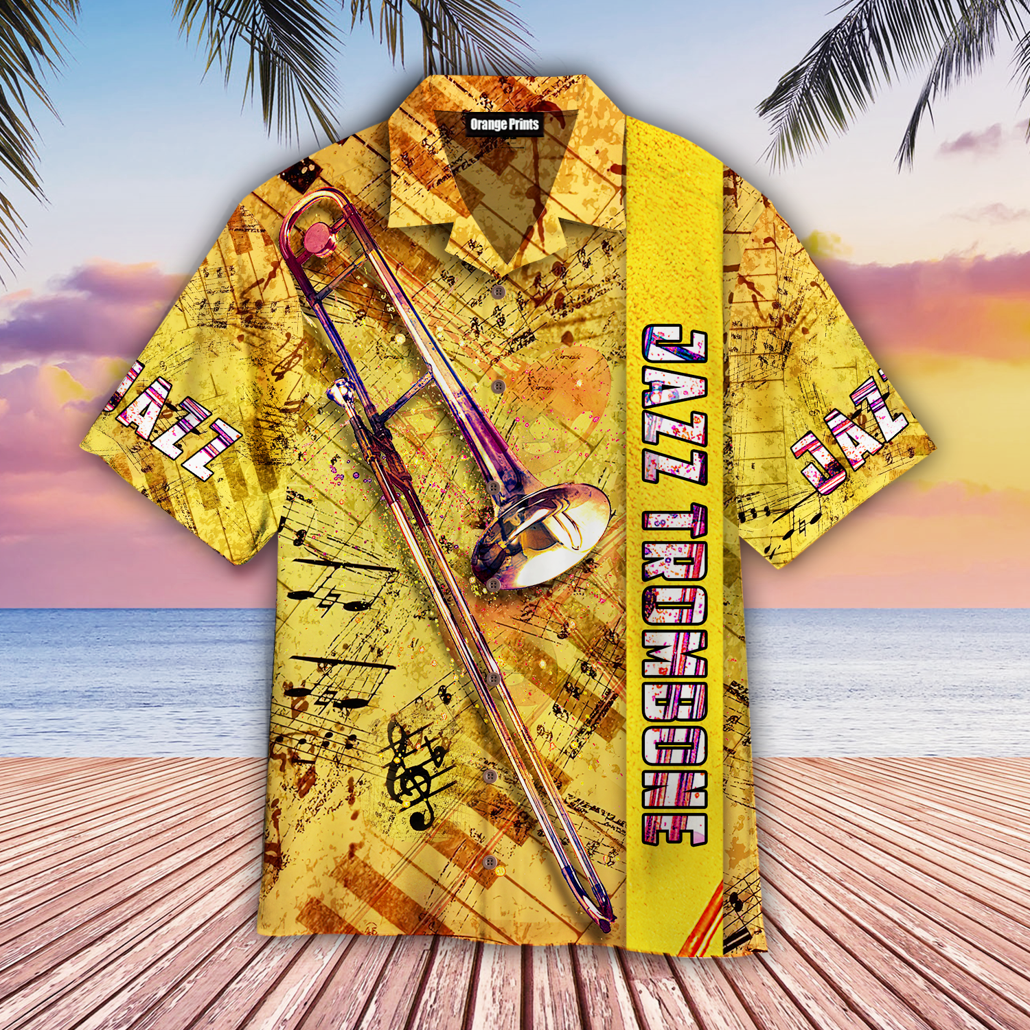 Jazz Trombone Hawaii Shirt For Men Women Ha103934