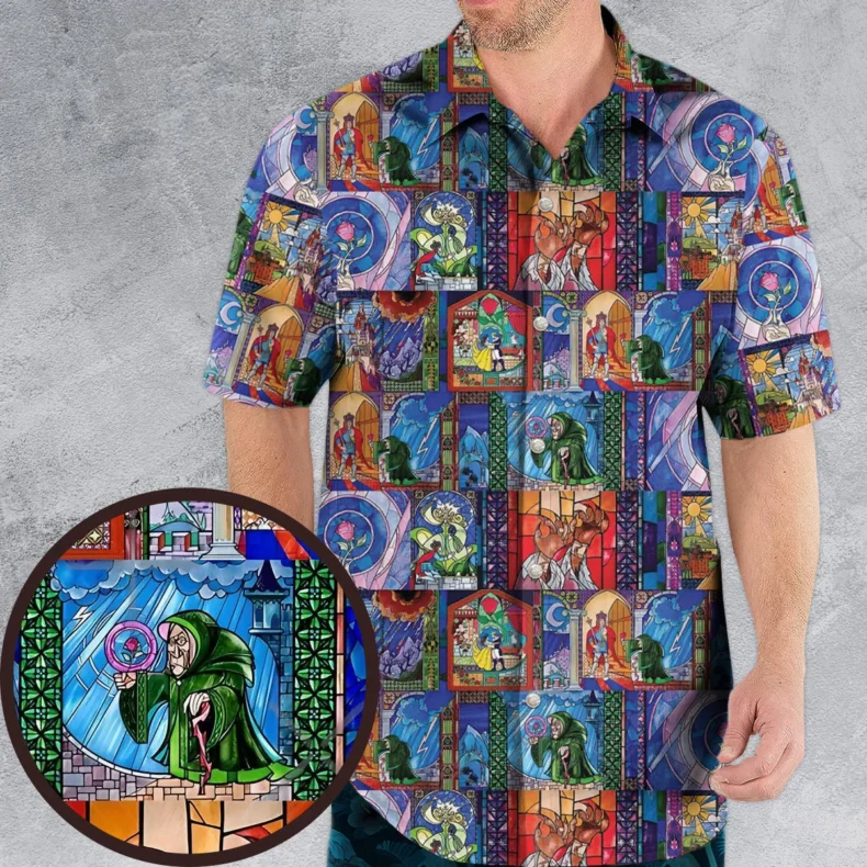 Beauty And The Beast Story Windows Hawaiian Shirt