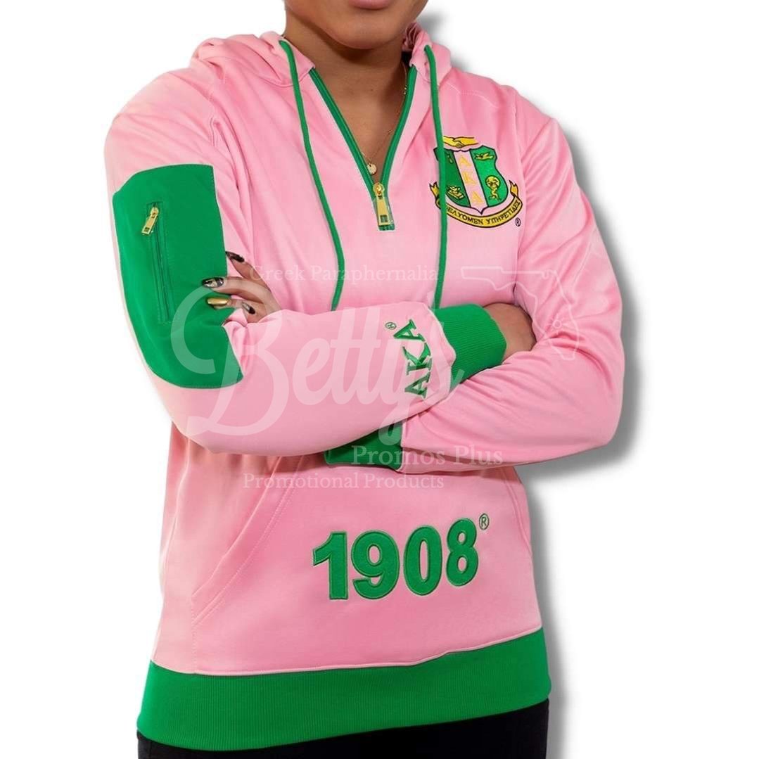 Alpha Kappa Alpha Aka Hoodie Pullover Jacket Quarter-Zip Pull Over Sweatshirt With Hood