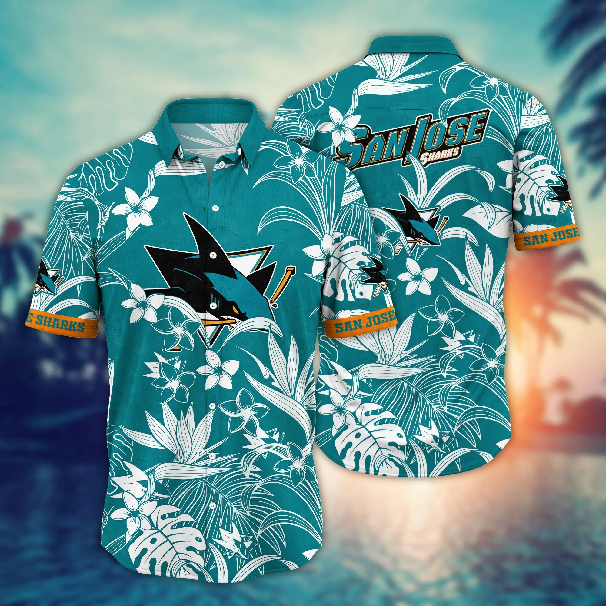 San Jose Sharks Nhl Hawaiian Shirt Heat Aloha Shirt